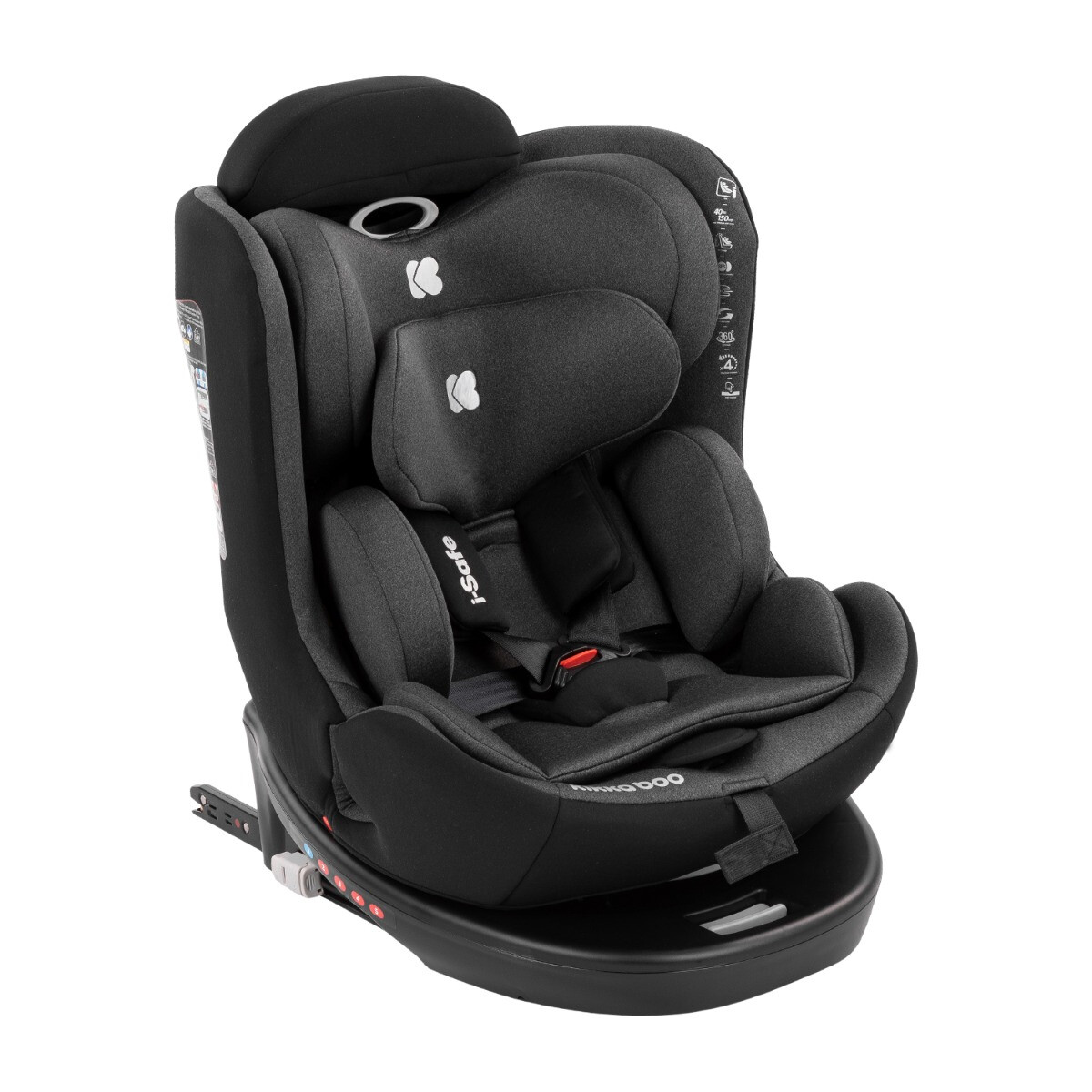 Κάθισμα Αυτοκινήτου ISOfix (40-150εκ. Ύψος) Kikka Boo i-Safe i-size Dark Grey