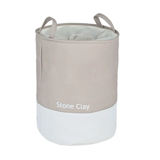 Καλάθι Απλύτων (Φ35x50) Estia Stone Clay 02-41212