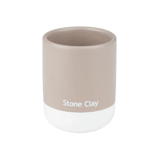 Ποτηροθήκη Μπάνιου (Φ8x10) Estia Stone Clay 02-40192