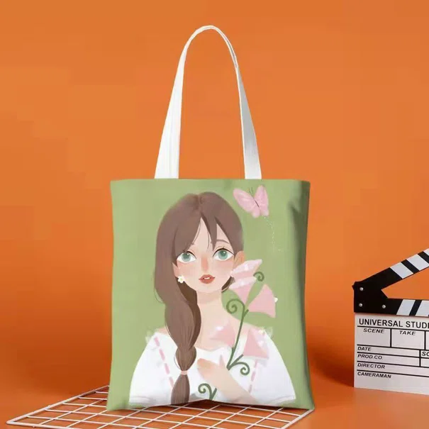 Tote Bag (33x3x38) Amber 2049-3 Girl With Butterfly