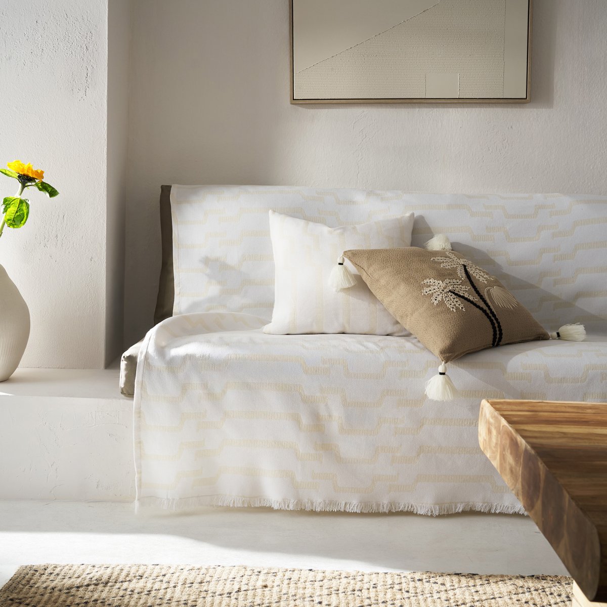 Ριχτάρι Καναπέ Διθέσιου (180x250) Gofis Home Clover Polar White 558/16