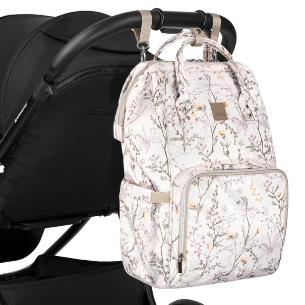 Τσάντα Αλλαξιέρα Backpack (30x24x45) Kikka Boo Siena Luxe Secret Garden Beige