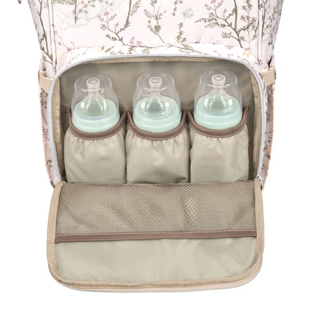Τσάντα Αλλαξιέρα Backpack (30x24x45) Kikka Boo Siena Luxe Secret Garden Beige