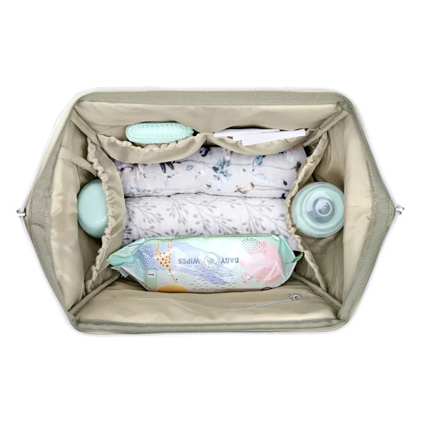 Τσάντα Αλλαξιέρα Backpack (30x24x45) Kikka Boo Siena Luxe Secret Garden Beige