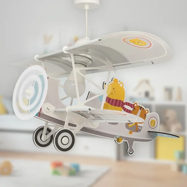 Παιδικό Φωτιστικό Οροφής Μονόφωτο Ango Little Plane Teddy 54522
