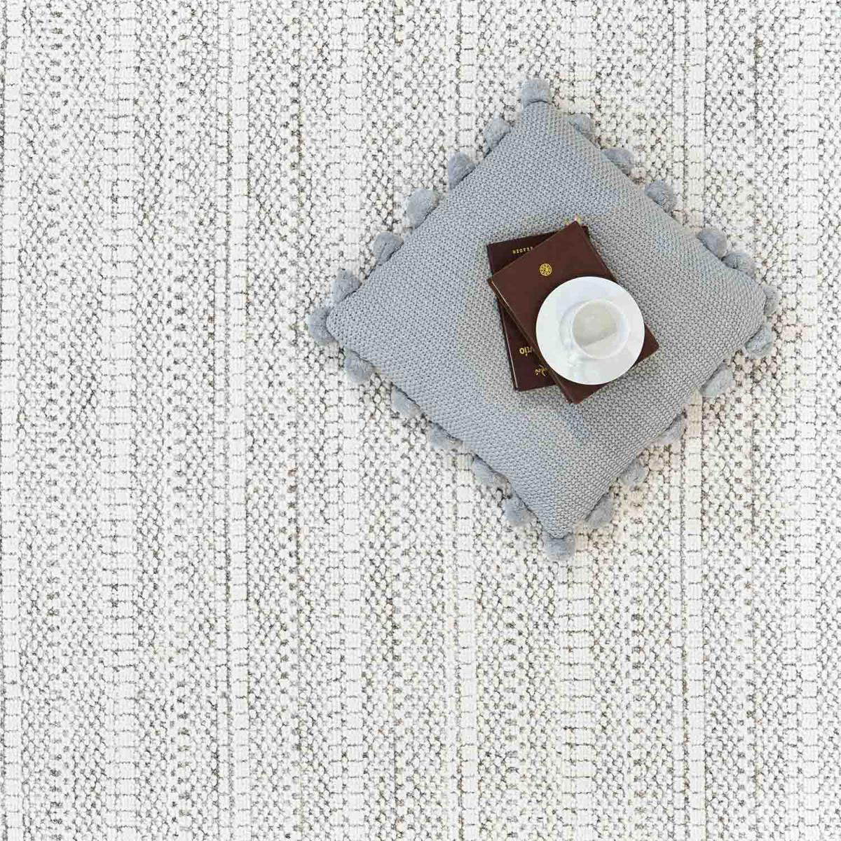 Χαλί All Season (160X230) Ezzo Cottone E753A3U Light Grey Χαλιά Σαλονιού Spitishop