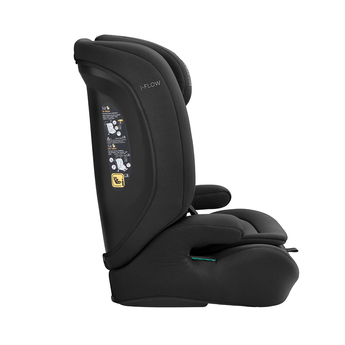 Κάθισμα Αυτοκινήτου Isofix (76-150Εκ Ύψος) Kikka Boo I-Flow I-Size Black Βρεφικά Καθίσματα Spitishop