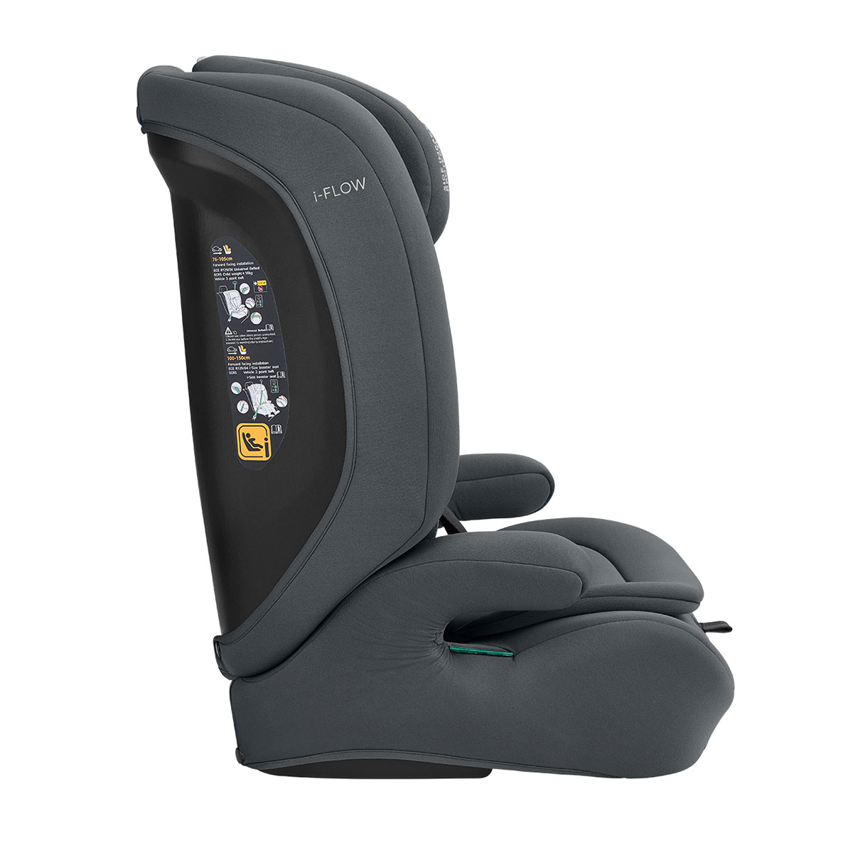 Κάθισμα Αυτοκινήτου Isofix (76-150Εκ Ύψος) Kikka Boo I-Flow I-Size Grey Βρεφικά Καθίσματα Spitishop