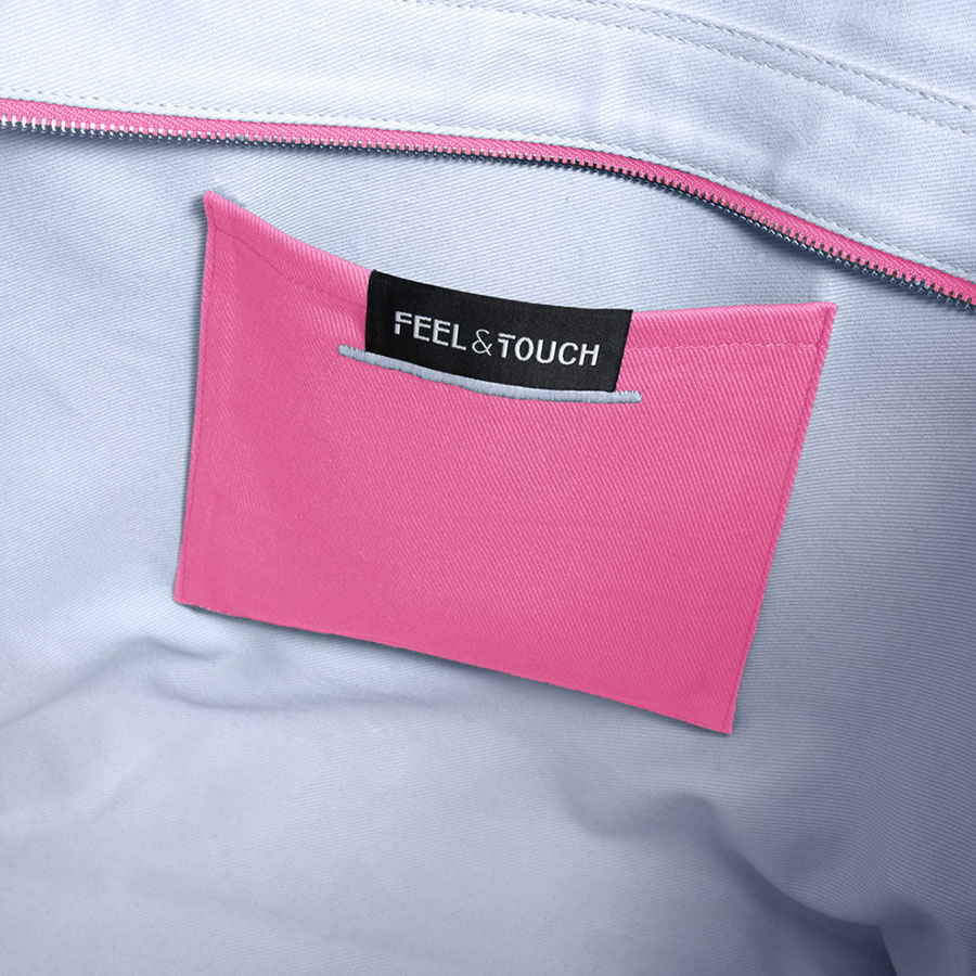 Τσάντα Θαλάσσης (40X20X35) Feel Touch Caribbean Pink Τσάντες Μεγάλες Spitishop