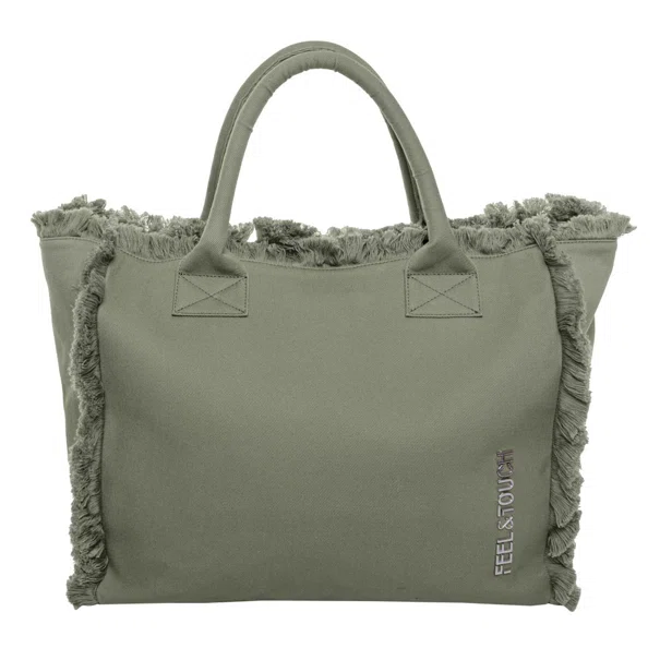 Τσάντα Θαλάσσης (40x20x35) Feel & Touch Caribbean Khaki
