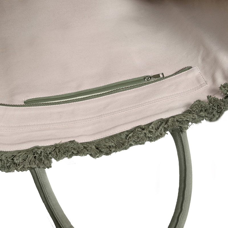 Τσάντα Θαλάσσης (40X20X35) Feel Touch Caribbean Khaki Τσάντες Μεγάλες Spitishop