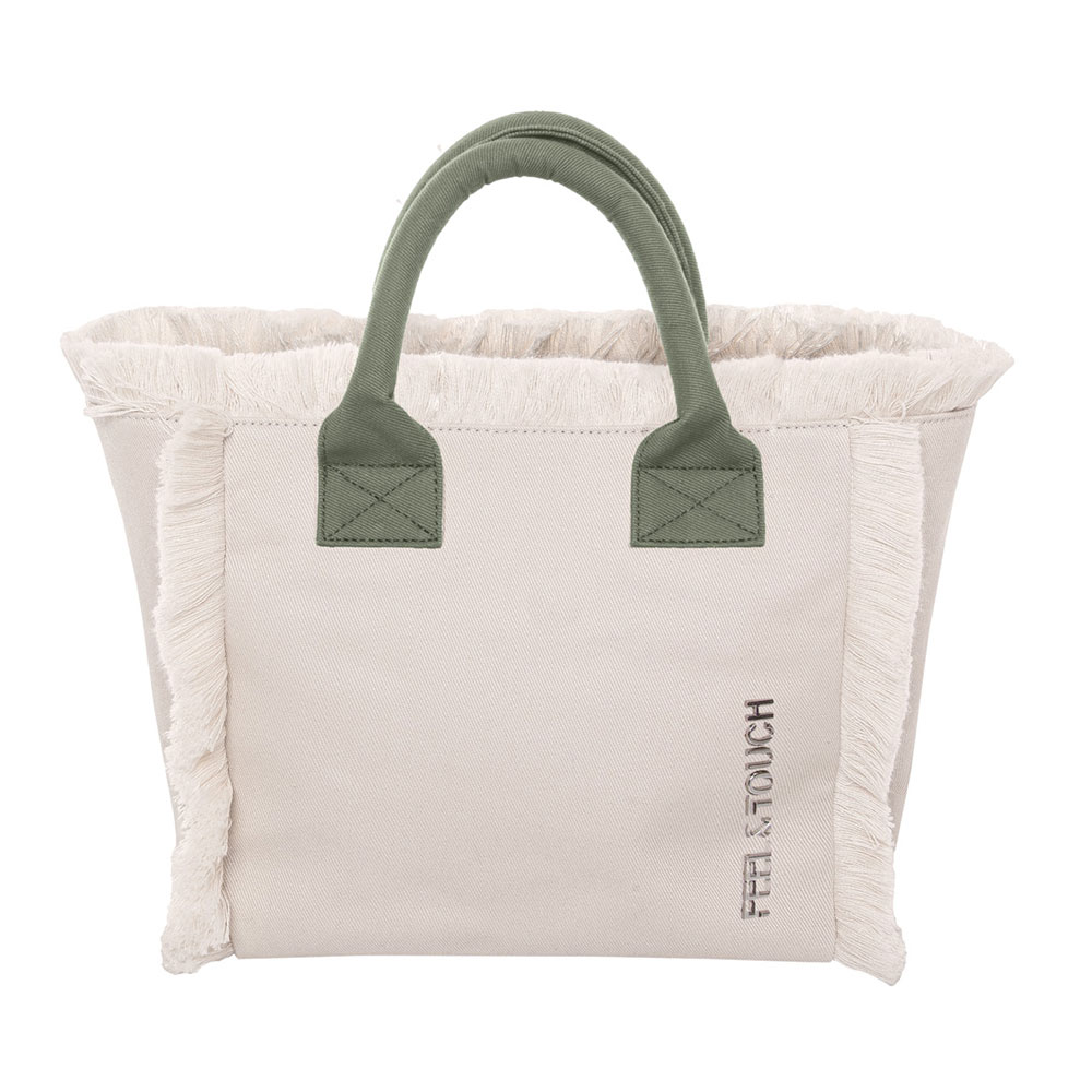 Τσάντα Θαλάσσης (26x16x24) Feel & Touch Caribbean Ammos/Khaki