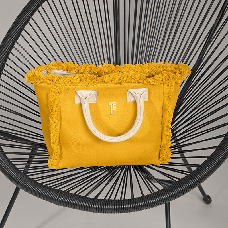 Τσάντα Θαλάσσης (26x16x24) Feel & Touch Caribbean Mustard/Ammos