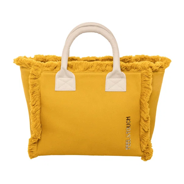 Τσάντα Θαλάσσης (26x16x24) Feel & Touch Caribbean Mustard/Ammos