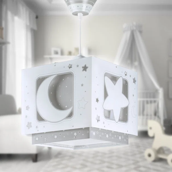 Παιδικό Φωτιστικό Οροφής Μονόφωτο Ango Moonlight Grey 63232ME