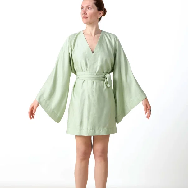 Κιμονό - Ρόμπα Γυναικεία Kentia Stylish Κοντό Green YN 25