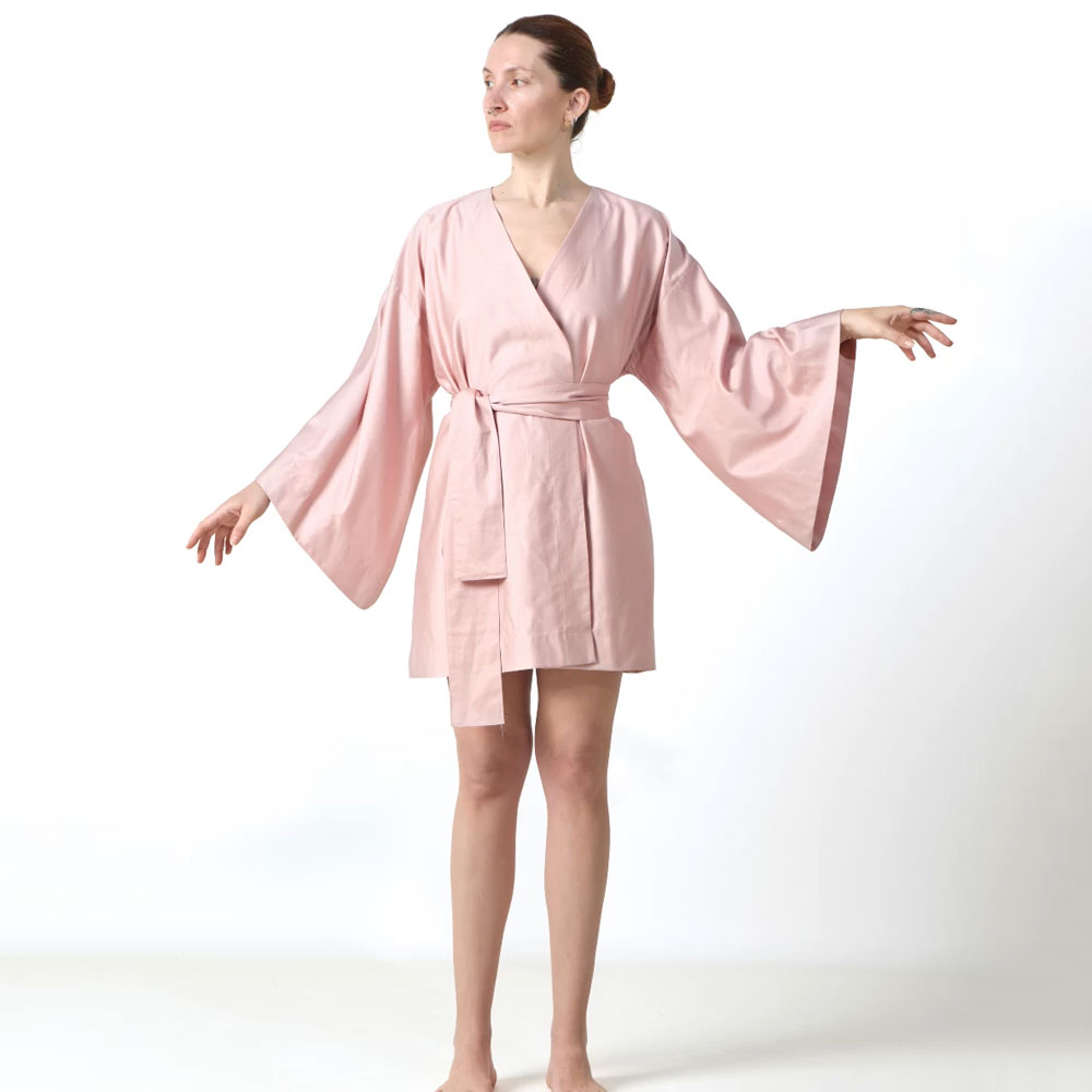 Κιμονό - Ρόμπα Γυναικεία Kentia Stylish Κοντό Pink YN 25