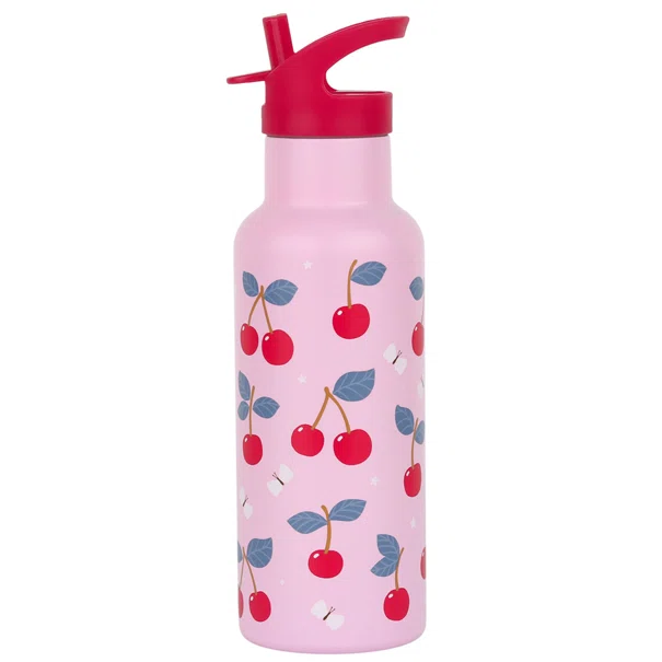 Παγούρι - Θερμός 500ml Με Καλαμάκι Α Little Lovely Company Cherries DBSXCH92