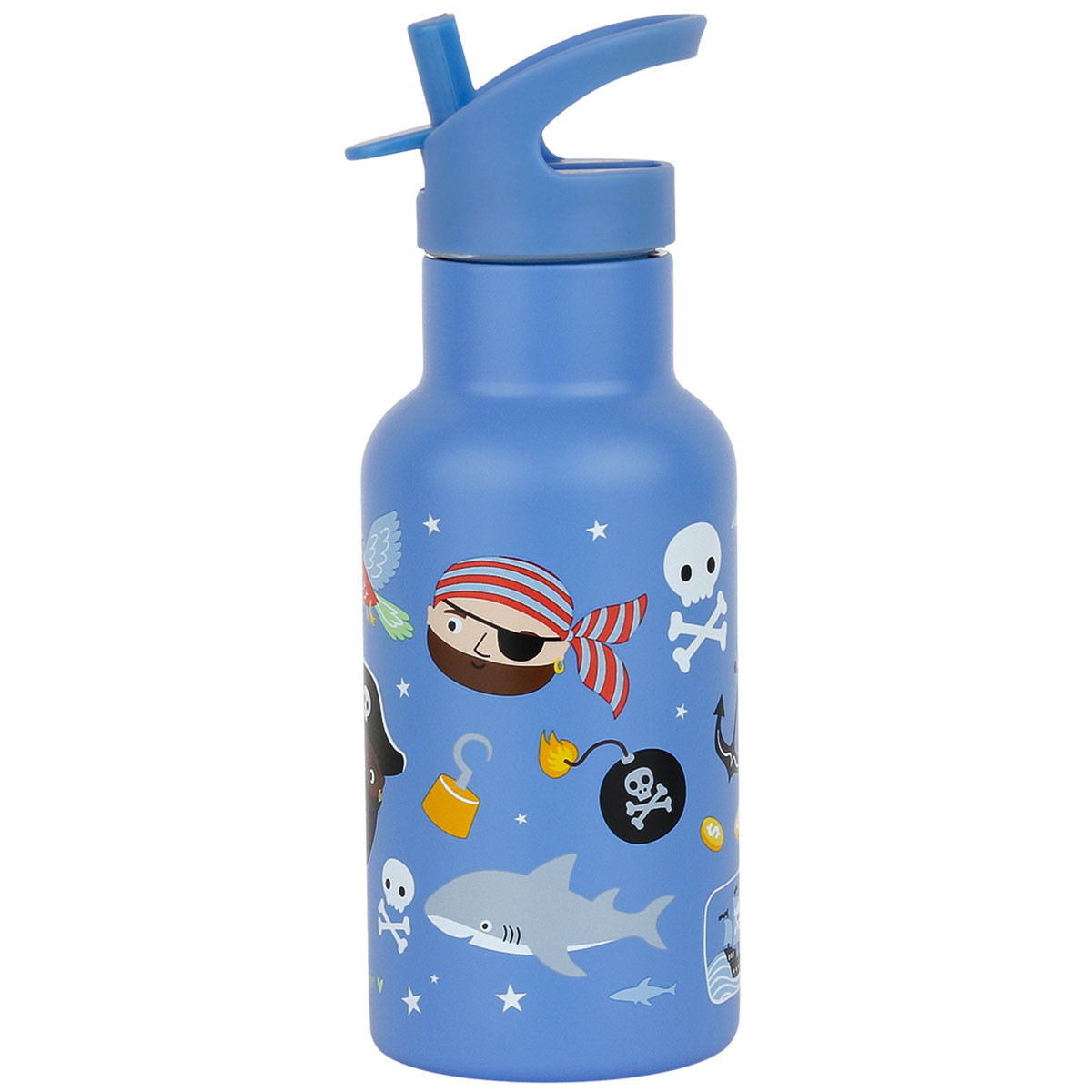 Παγούρι - Θερμός 350ml Με Καλαμάκι Α Little Lovely Company Pirates DBSSPI86