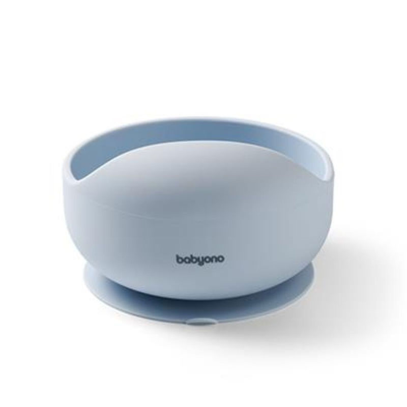 Μπολ Σιλικόνης (Φ12x7.5) Με Καπάκι BabyOno Blue BN1481/01