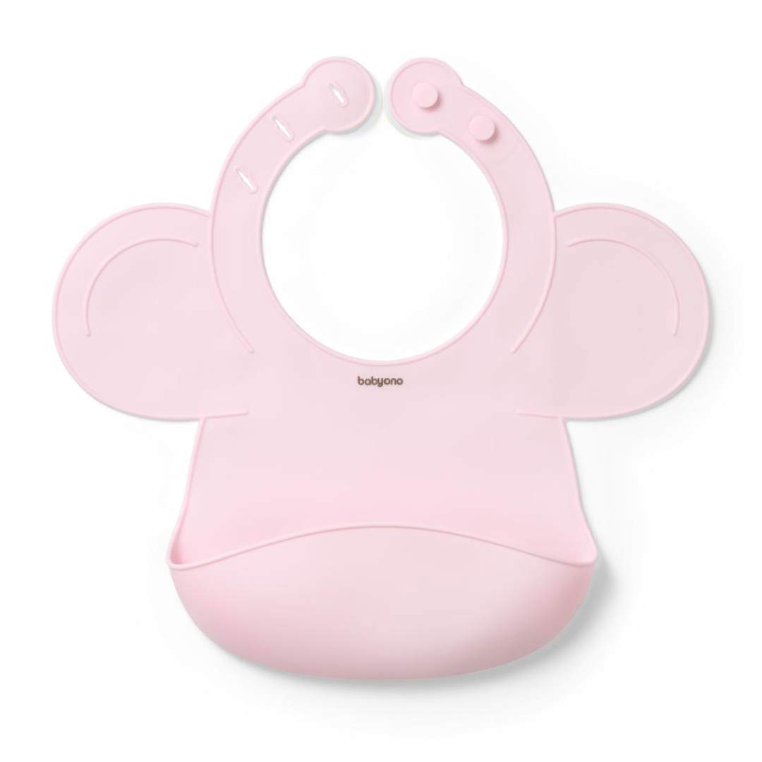 Σαλιάρα Σιλικόνης 6+ Μηνών (21x26) BabyOno Pink BN1639/02