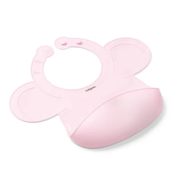 Σαλιάρα Σιλικόνης 6+ Μηνών (21x26) BabyOno Pink BN1639/02