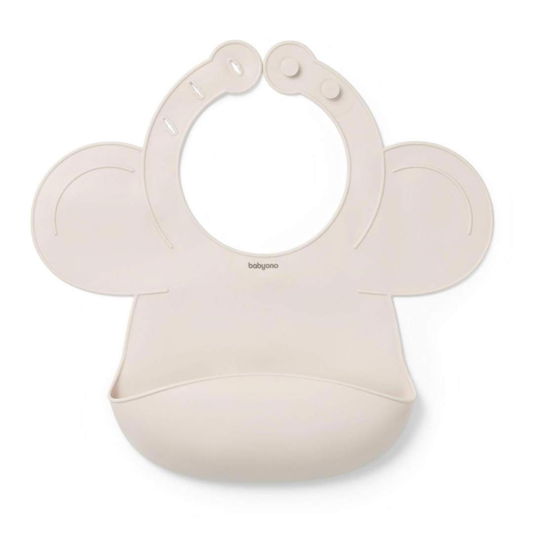 Σαλιάρα Σιλικόνης 6+ Μηνών (21x26) BabyOno Beige BN1639/04
