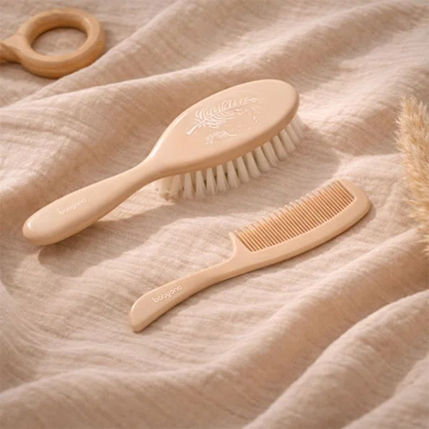 Βρεφικό Σετ Βούρτσα + Χτένα BabyOno Beige BN569/05