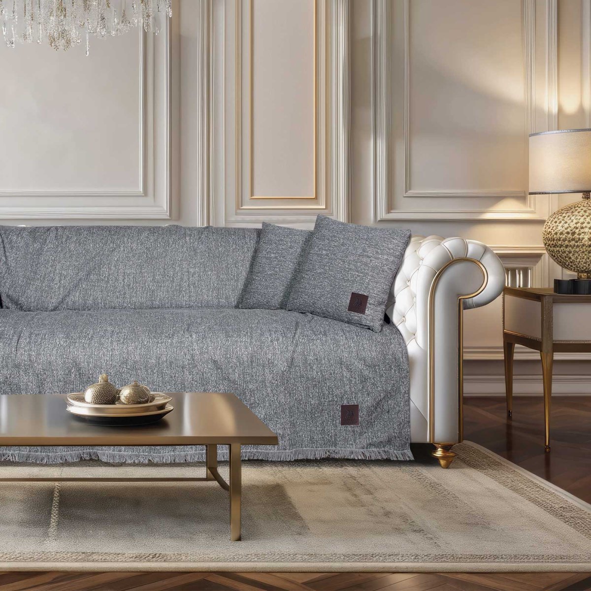 Ριχτάρι Καναπέ Τριθέσιου (180x300) Greenwich Polo Club 3988 Grey