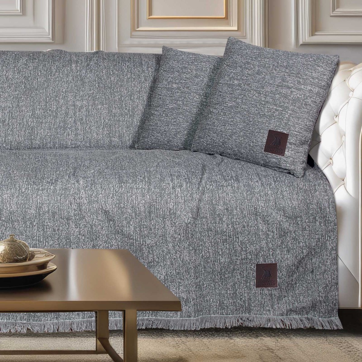 Διακοσμητικό Μαξιλάρι (40X40) Greenwich Polo Club 3988 Grey Λευκά Είδη Σαλονιού Μαξιλάρια Διακοσμητικά Τετράγωνα Spitishop