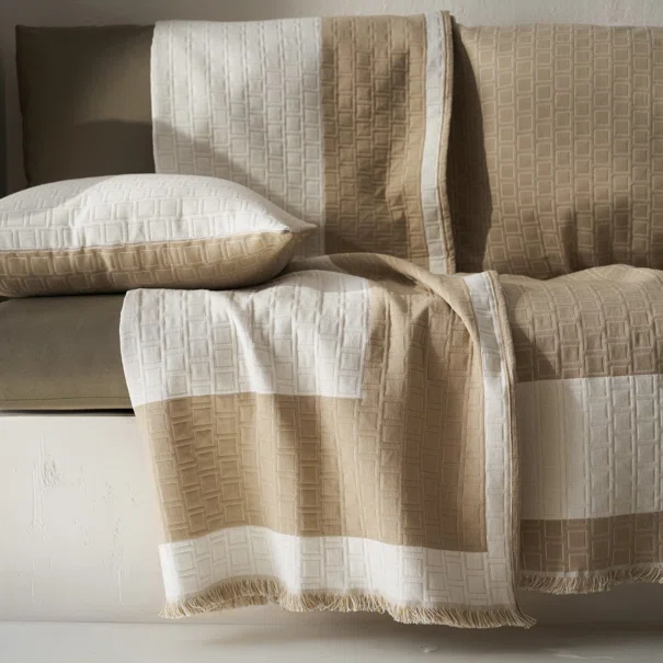 Ριχτάρι Καναπέ Τριθέσιου (180x300) Gofis Home Solenne Almond Beige 591/06