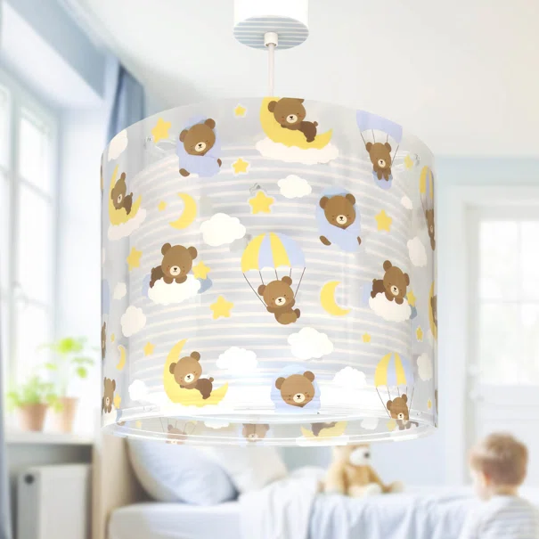 Παιδικό Φωτιστικό Οροφής Μονόφωτο Ango Baby Teddy Blue 41572MT