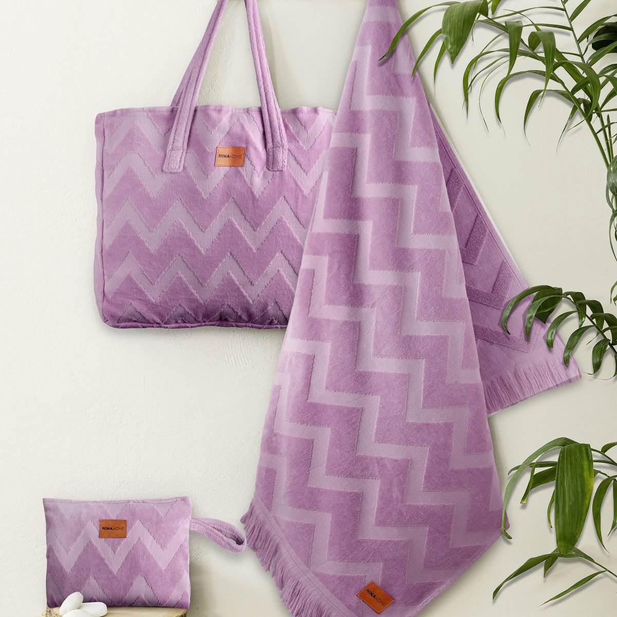 Νεσεσέρ Παραλίας (23X32) Nima Vida Purple Οργάνωση & Αποθήκευση Είδη Ταξιδίου Spitishop