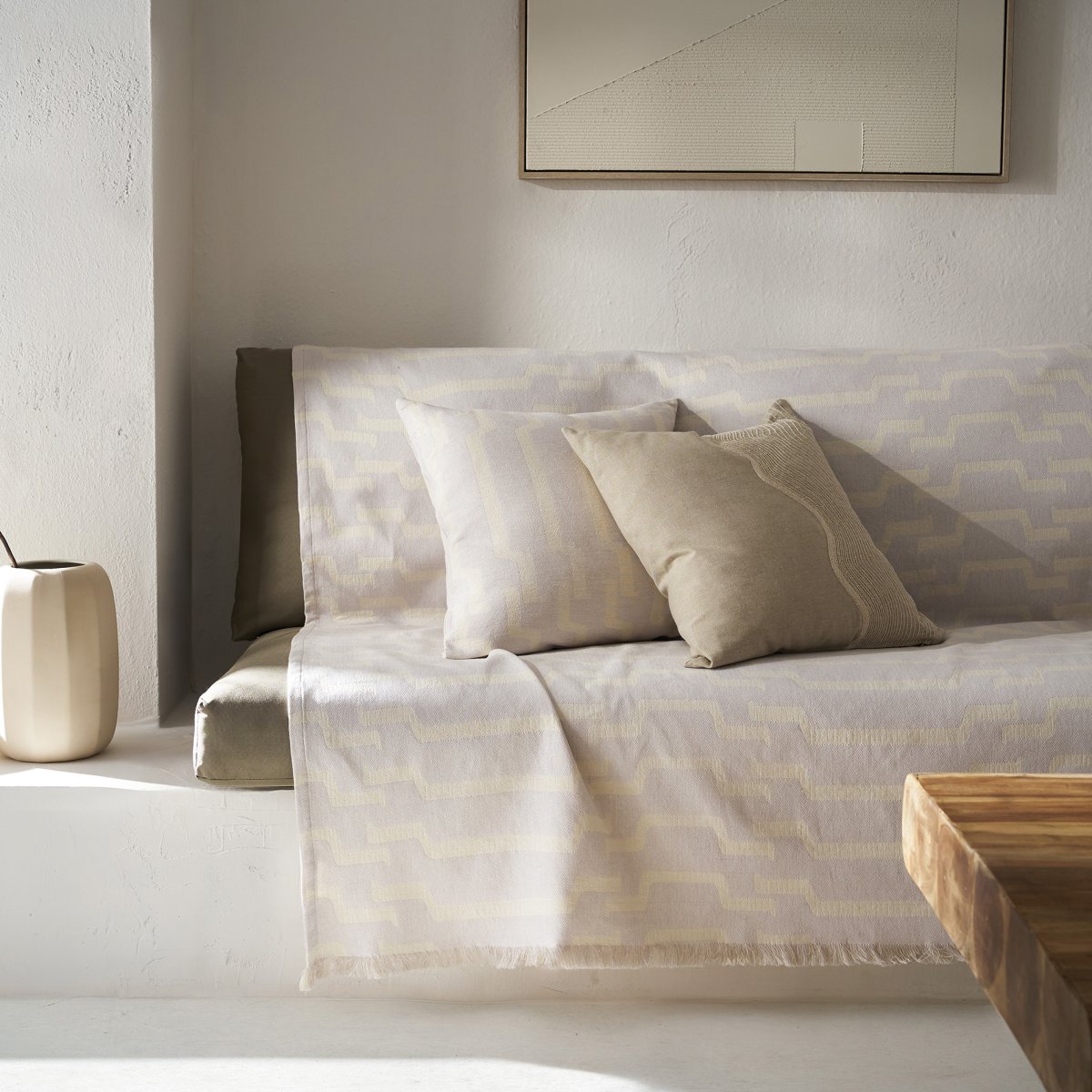 Ριχτάρι Πολυθρόνας (180x180) Gofis Home Clover Silver Grey 558/19