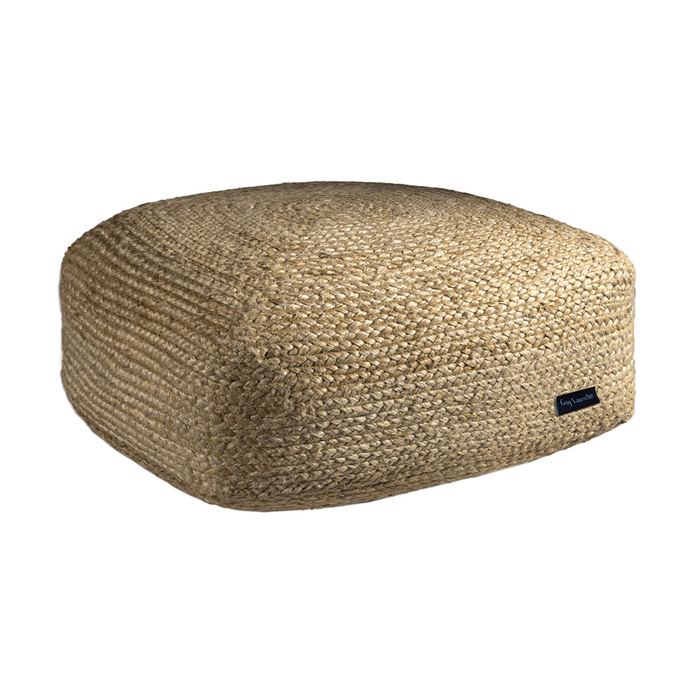 Πουφ (65x65x30) Guy Laroche Boho Natural
