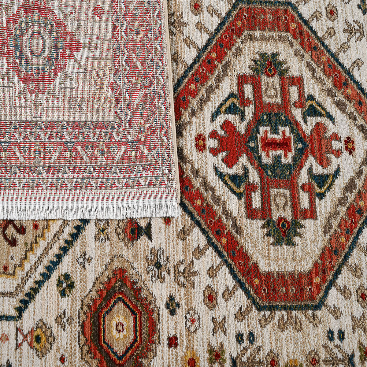 Χαλί (170X235) Polcarpet Kazak Oriental 714 Beige Rose Χαλιά Σαλονιού Χειμερινά Boho Spitishop