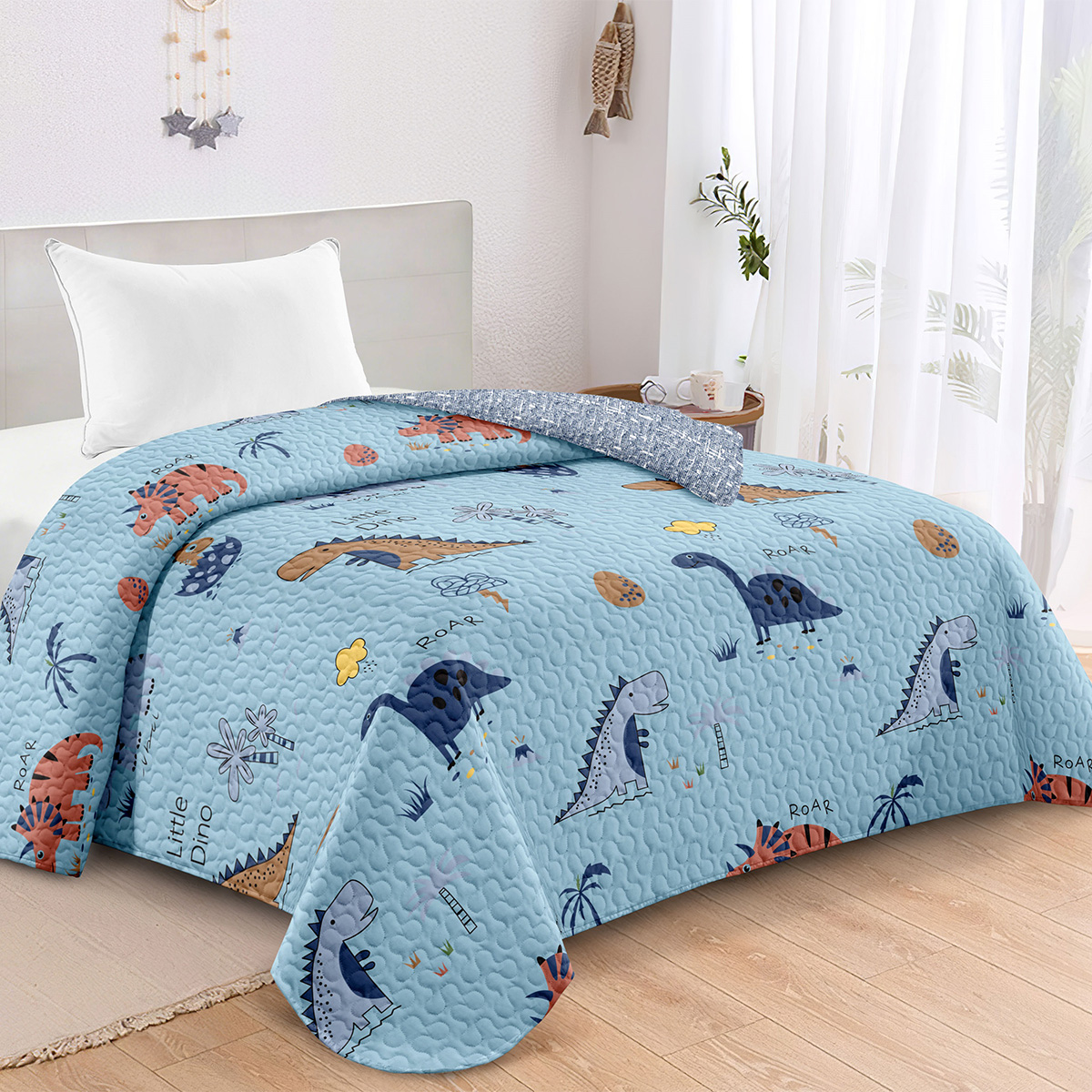 Κουβερλί Μονό 2 Όψεων (160x220) AdamHome Dinos 320