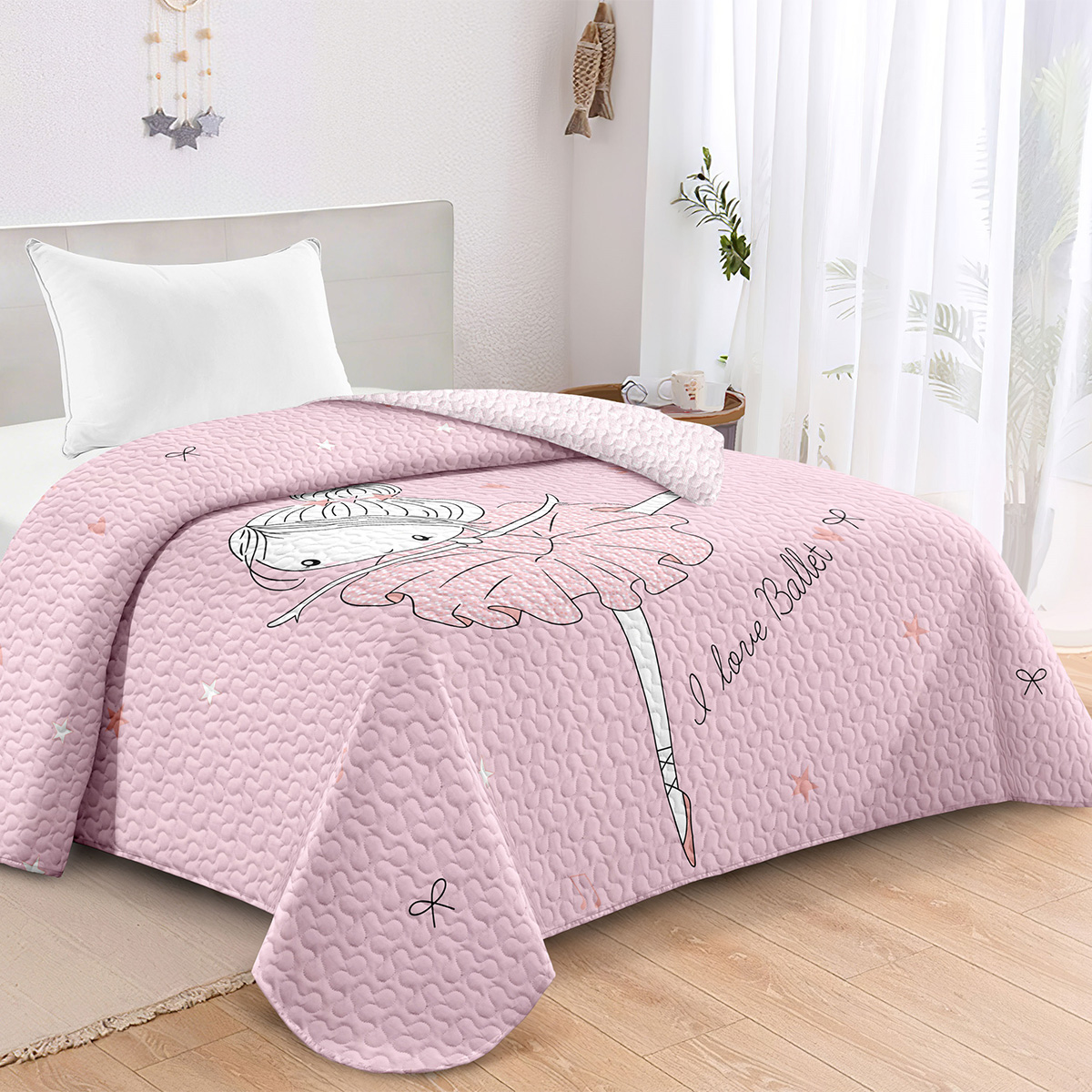 Κουβερλί Μονό 2 Όψεων (160x220) AdamHome Dancer 410
