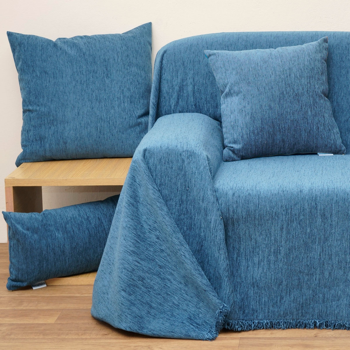 Διακοσμητικό Μαξιλάρι (55X55) Anna Riska 1300 Denim Λευκά Είδη Σαλονιού Μαξιλάρια Διακοσμητικά Τετράγωνα Spitishop