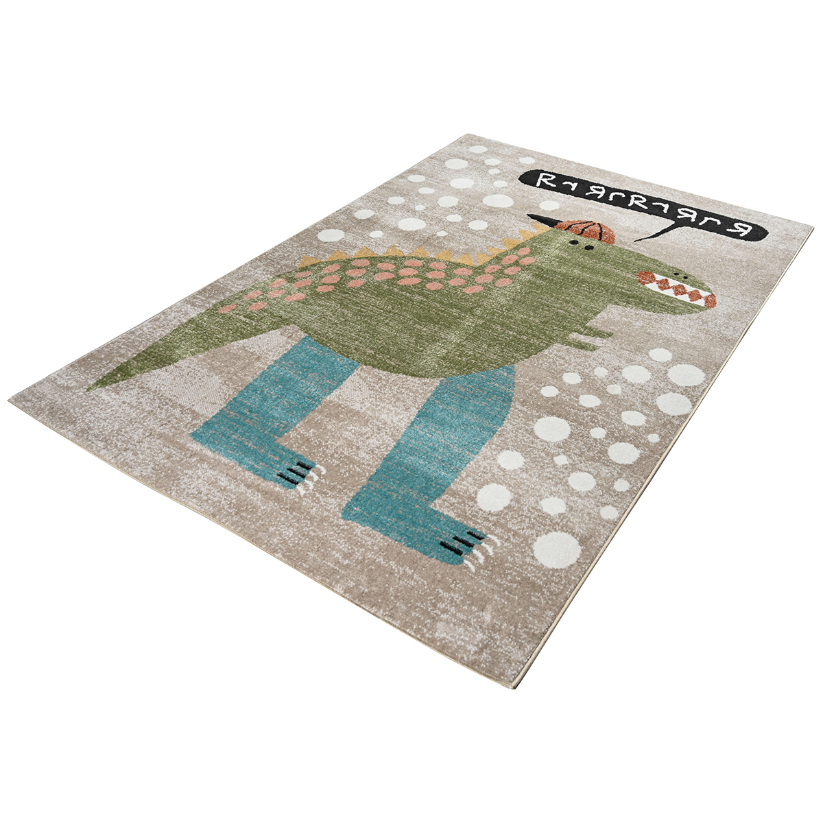 Παιδικό Χαλί (160X230) Polcarpet Carousel Dream 9904 Beige Dinosaur Χαλιά Παιδικά για Αγόρια Spitishop