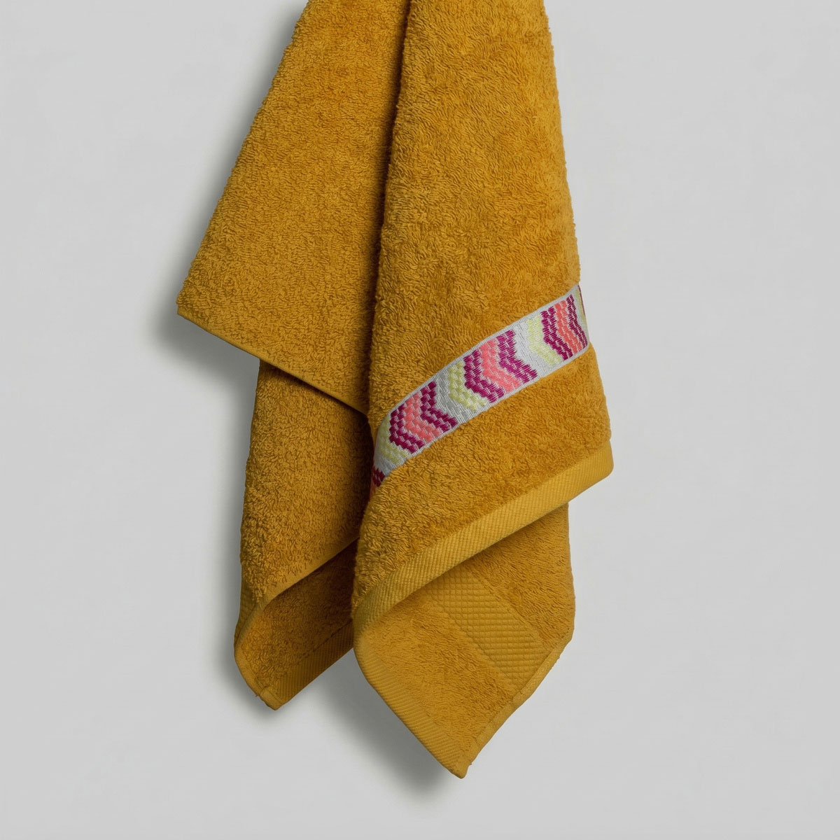 Πετσέτα Σώματος (80X150) White Fabric Pollie Yellow 600Gsm Λευκά Είδη Μπάνιου Πετσέτες Spitishop