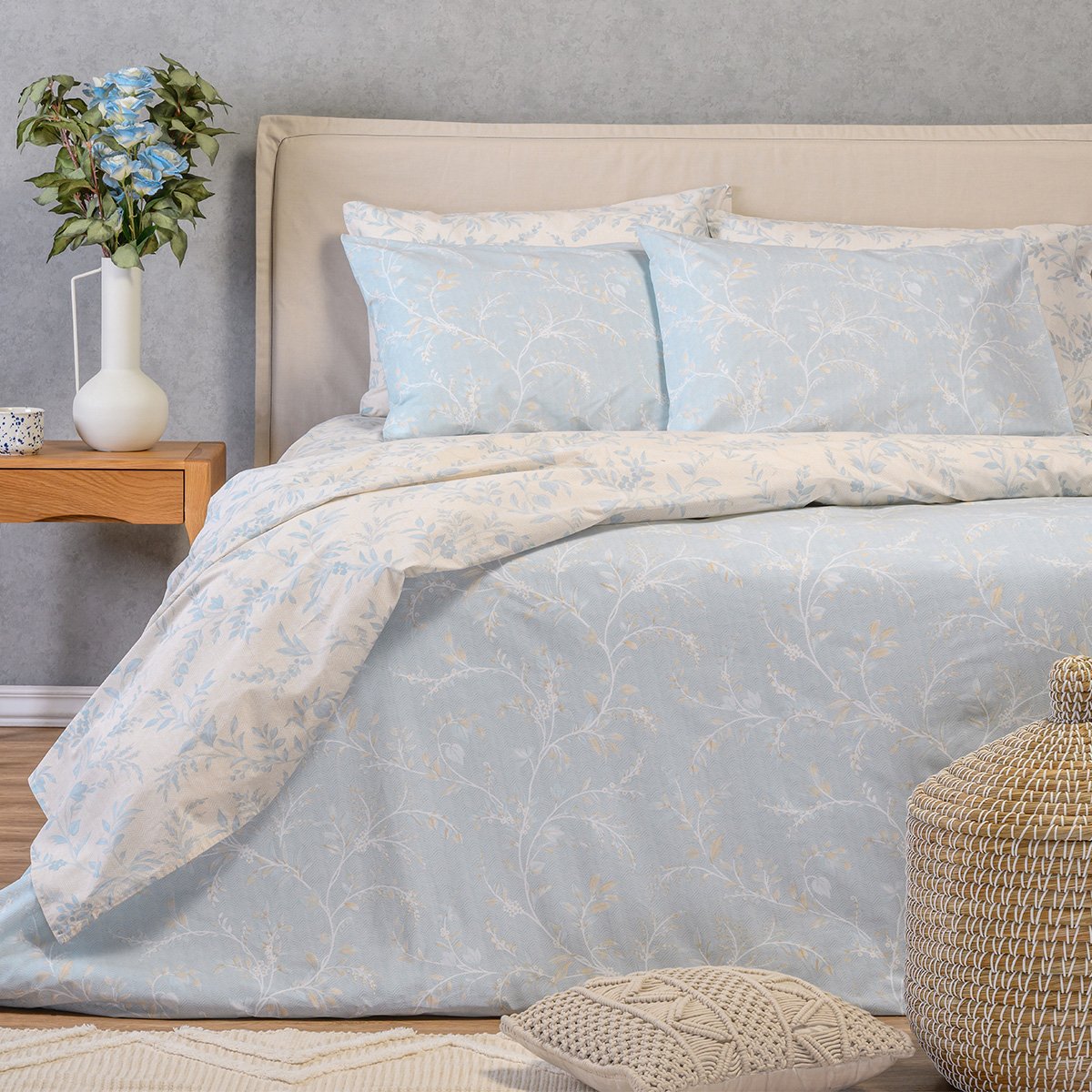 Παπλωματοθήκη Μονή (165x245) 2 Όψεων Melinen Casual Line Sienna Blue