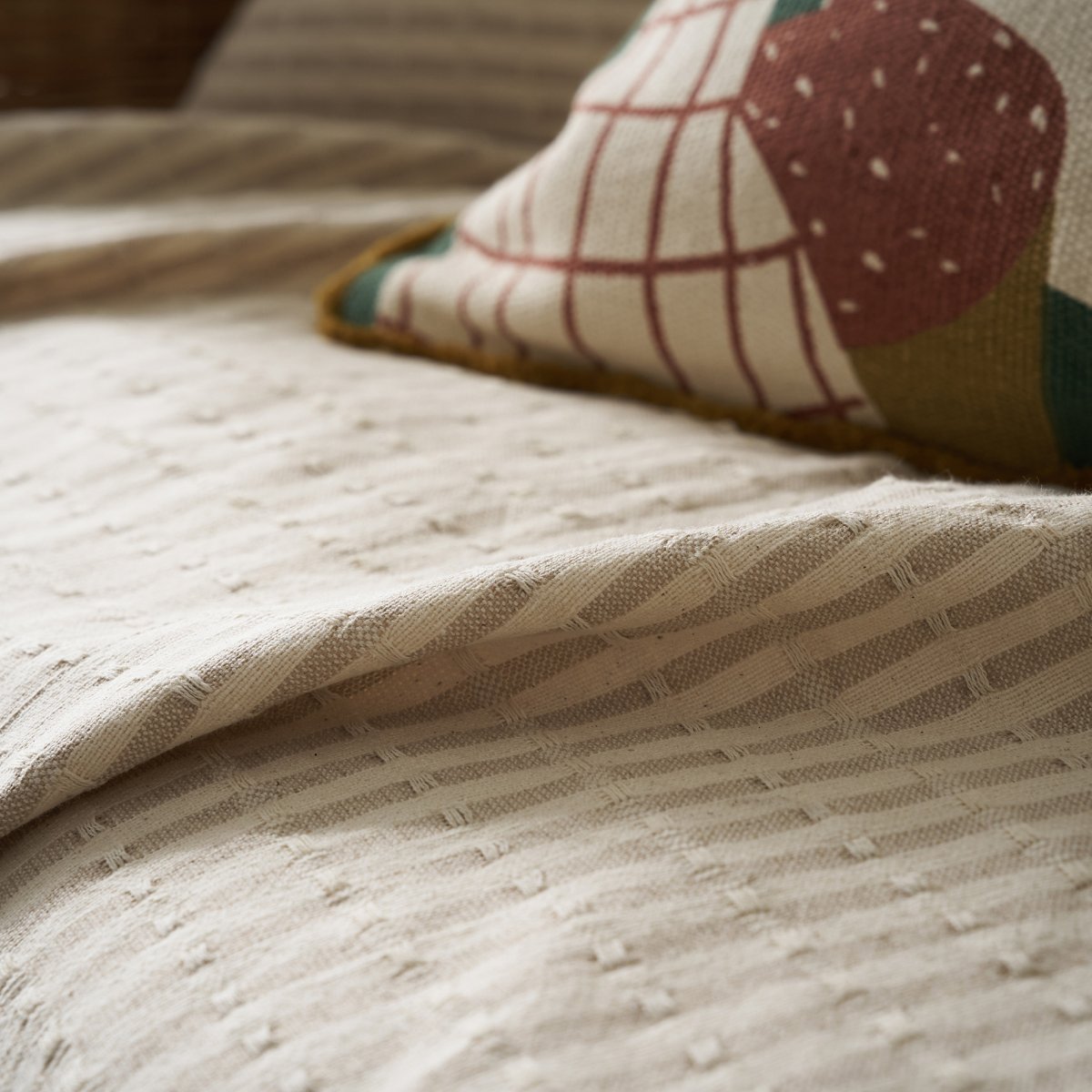 Ριχτάρι Καναπέ Τριθέσιου (180x310) Gofis Home Elysia Silver Hemp Beige 531/06