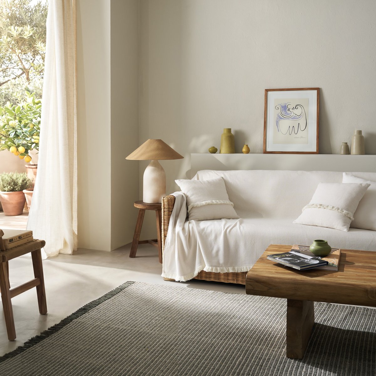 Ριχτάρι Καναπέ Διθέσιου (180X250) Gofis Home Odessa Off White 533 05 Λευκά Είδη Σαλονιού Ριχτάρια Καλοκαιρινά All Season Spitishop