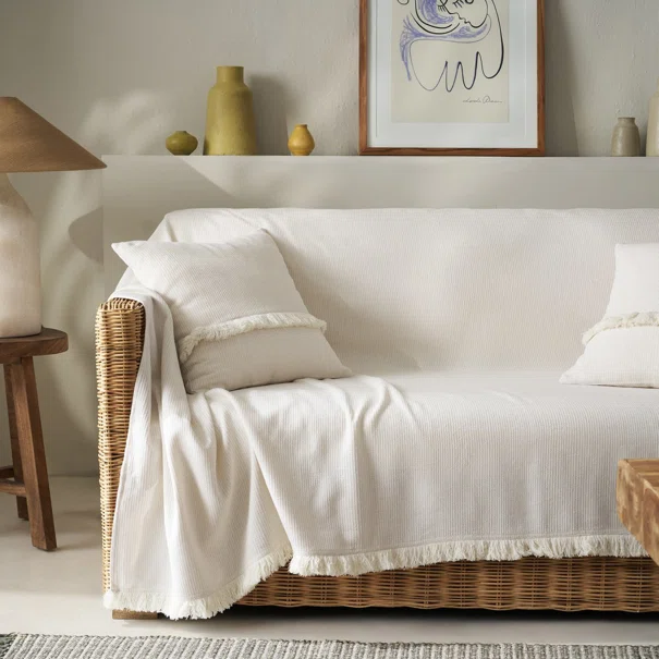 Ριχτάρι Καναπέ Τριθέσιου (180x310) Gofis Home Odessa Off White 533/05