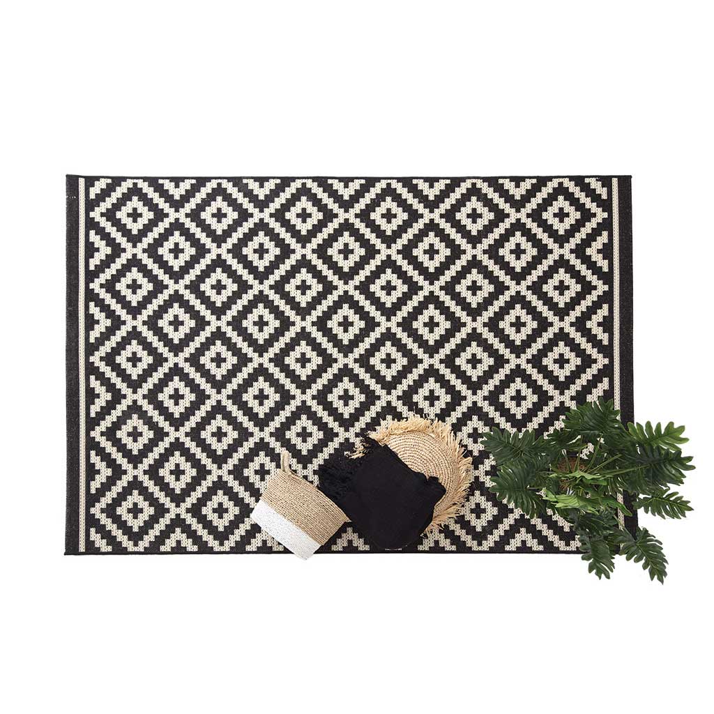 Χαλί Καλοκαιρινό (140X200) Royal Carpet Flox 721K Black Χαλιά Σαλονιού Spitishop