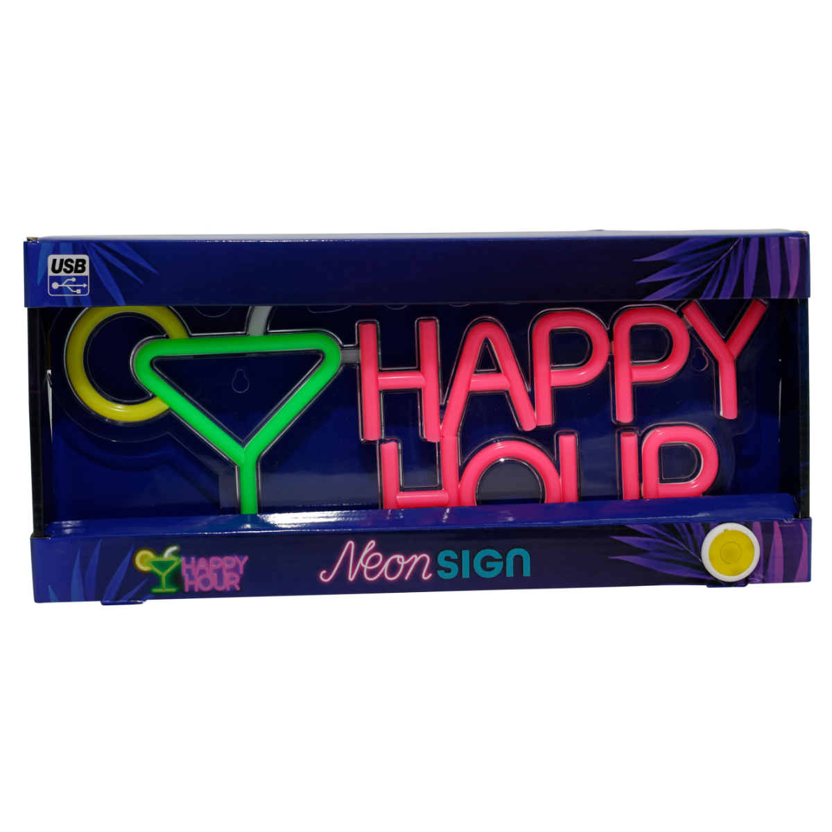 Διακοσμητικό Τοίχου με Neon (35X16) K-M Happy Hour Ne1200040 Διακόσμηση Διακοσμητικά Μοντέρνα Spitishop