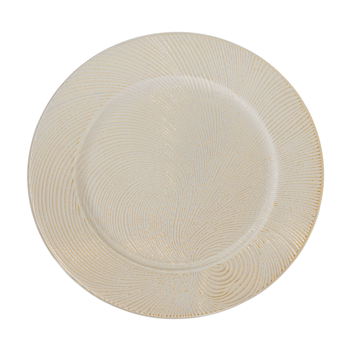 Πιατέλα Διακόσμησης (Φ33) K-M Swirl White AKX200770