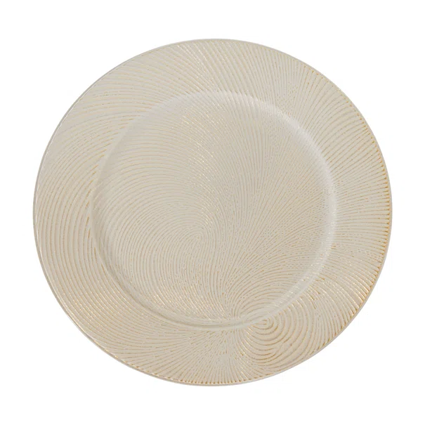 Πιατέλα Διακόσμησης (Φ33) K-M Swirl White AKX200770