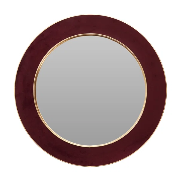 Διακοσμητικος Καθρέφτης Τοίχου (Φ60) K-M Burgundy FL2800530